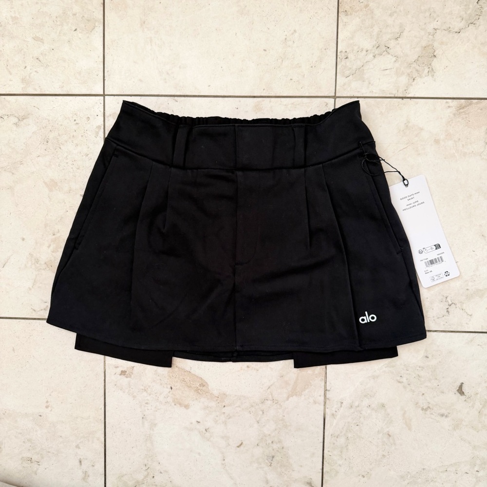 alo good days black mini skirt NWT